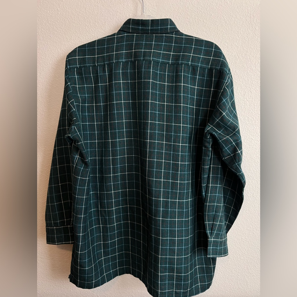 Vintage Robinson Green Flannel Mens